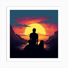 Silhouette Vector Illustration Art Print