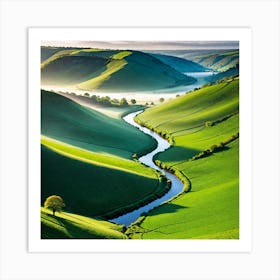 Valley Of The Green Valley Art Print