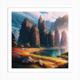 Fantasy Landscape 4 Art Print