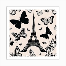 Butterflies In Paris 40 Art Print