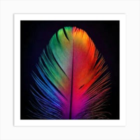 Firefly Vibrant Multicolored Feather With Intricate Gradient Details 17757 (2) Art Print