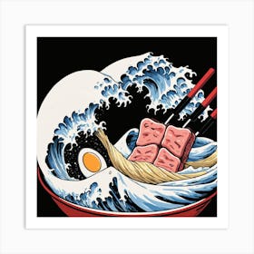 Great Wave Of Ramen 1 Art Print