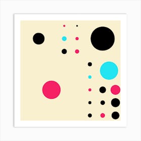 Yayay Dots Poppy Mix Square Art Print