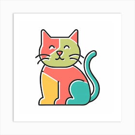 Colorful Cat Poster