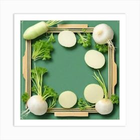 Radish Frame Art Print