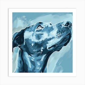 Blue Lab Art Print