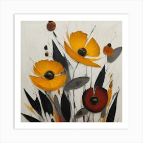 Yellow Poppies Art Print