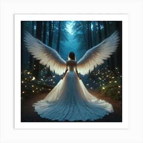 Angel In The Woods 3 Art Print