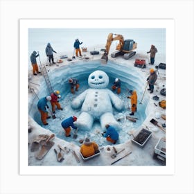 Snowman 1 Art Print