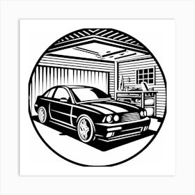 Car In Garage 7 Art Print