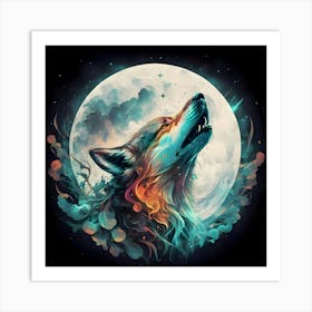 Howling Wolf Art Print