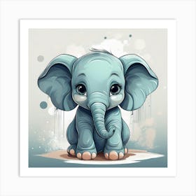 Baby elephant Art Print