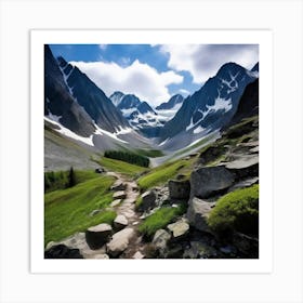 Rocky Path In The Mountains 2 Art Print