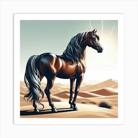 Illustration Arabian stallion 2 Art Print