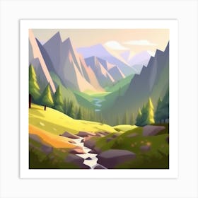 Landscape Painting 101 Art Print