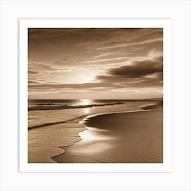 Sunset On The Beach 855 Art Print