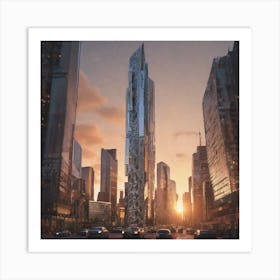 Futuristic Cityscape 63 Art Print