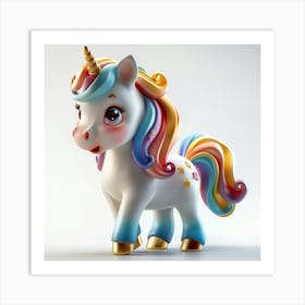 Unicorn 3d Model 15 Art Print