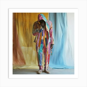 Man Dressed In Colorful Clothing Art Print