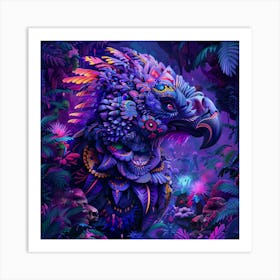 Psychedelic Parrot Art Print