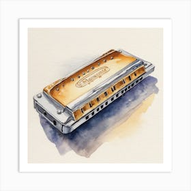 Harmonica Art Print