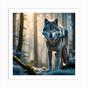 Wolf In The Woods 1 Art Print