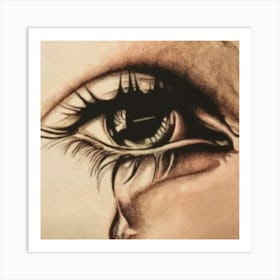 Crying Eye Art Print