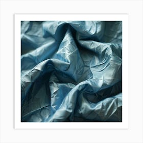 Abstract Texture Crinkled Patterned Paper Zigzag Folds Interwoven Creases Casting Subtle Shadows (4) Art Print