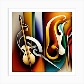 Abstract Of Musical Instruments Art Print