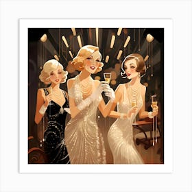 Gatsby Party Roaring Twenties 3 Art Print