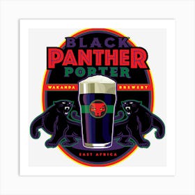 Black Panther Porter Art Print