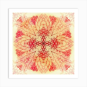 Hand Drawn Floral Mandala 02 1 Art Print