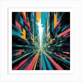 City On Fire 3 Art Print