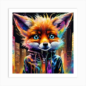 Fox In The City Art Print