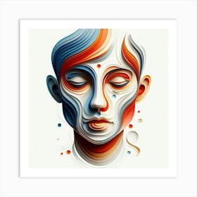 Abstract Portrait Of A Woman Art Print