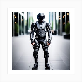 Futuristic Man In Futuristic Suit 34 Art Print