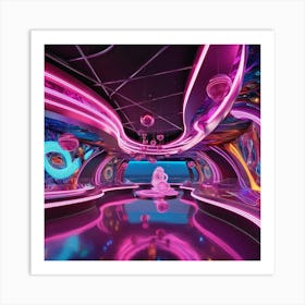 Neon Nightclub Art Print