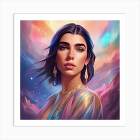 dua lipa fantasy art print portrait Art Print