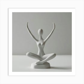 Woman In Yoga Pose Art Print