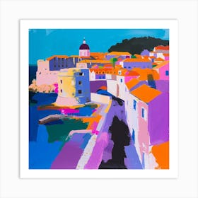 Abstract Travel Collection Dubrovnik Croatia 2 Art Print