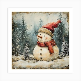 Snowman 7 Art Print