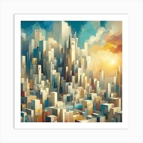 Futuristic Cityscape 3 Art Print