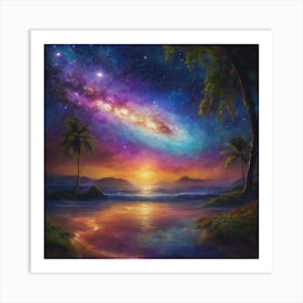 Galaxy at night Art Print