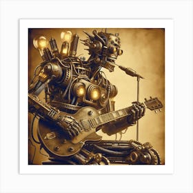 Steampunk Musician Art Print