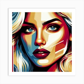 A blonde haired woman 3 Art Print