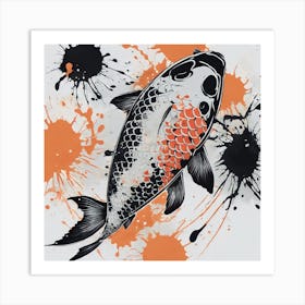 Koi Fish Canvas Print Art Print