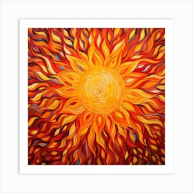 Sun In Flames Art Print