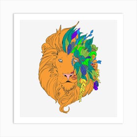 Lion 6382207 1280 2 Art Print