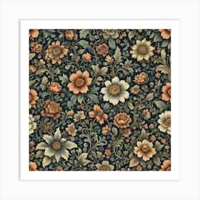 Floral Wallpaper 7 Art Print