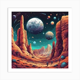 Space Landscape 9 Art Print